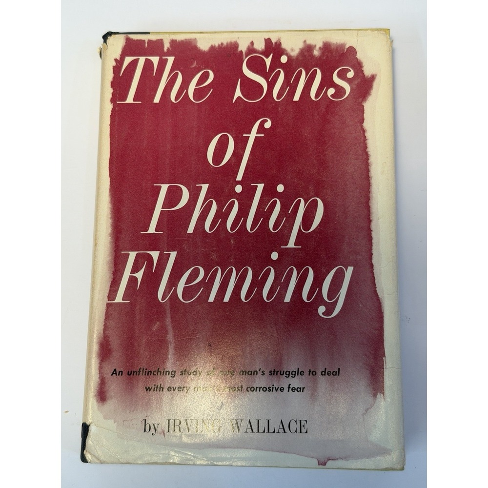 Irving Wallace Sins of Philip Fleming 1959 First Edition First Printing Novel DJ